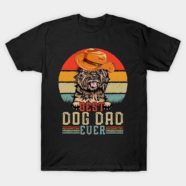 Vintage Best Dog Dad Ever Retro Headband Funny Father's Day T-Shirt by TeeBlade